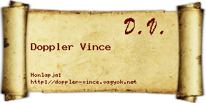 Doppler Vince névjegykártya